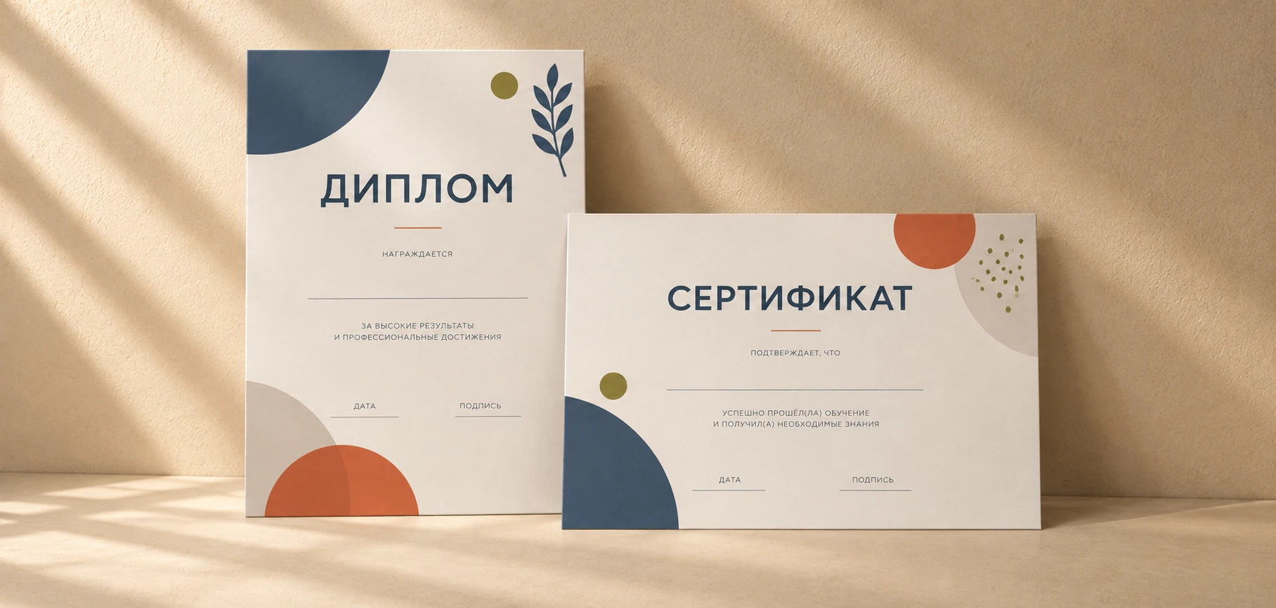 Дипломы и сертификаты